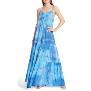 BB Dakota Spaghetti Strap Water Goddess Dress - Tie Dye - Blue Multi/Blue